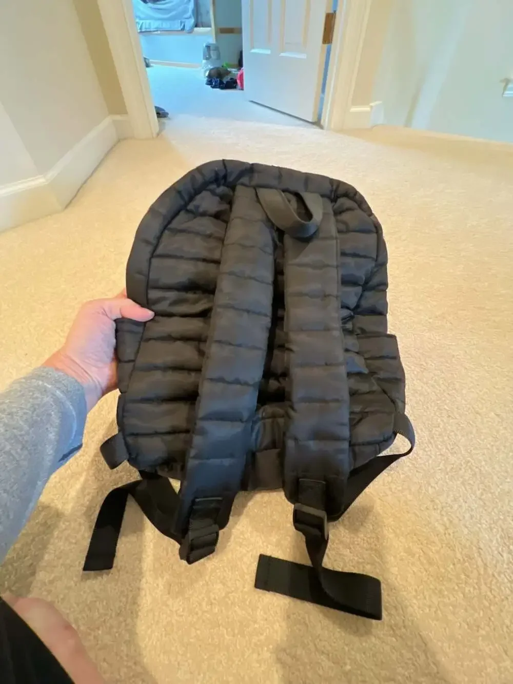 Think‎ Royln Black Quilted Nylon Backpack